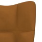 Schaukelstuhl mit Hocker Samt Braun Schaukelstuhl mit Hocker Samt Braun