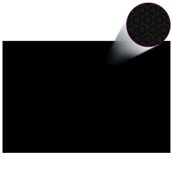 vidaXL Rechteckige Poolabdeckung 600x400 cm PE Schwarz 