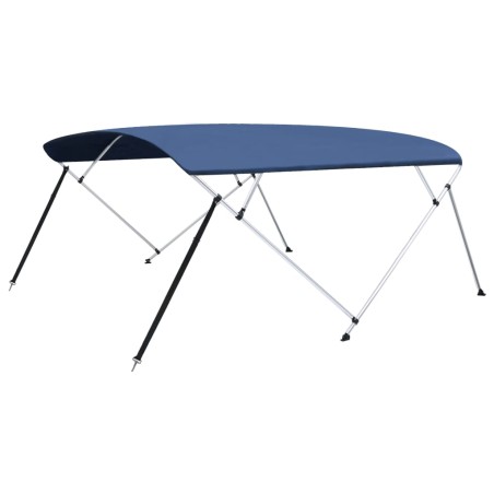 vidaXL 4-Bow Bimini Top Marineblau 243x(230-244)x137 cm 