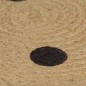 vidaXL Teppich Handgefertigt Jute mit Punktmuster 90 cm vidaXL Teppich Handgefertigt Jute mit Punktmuster 90 cm