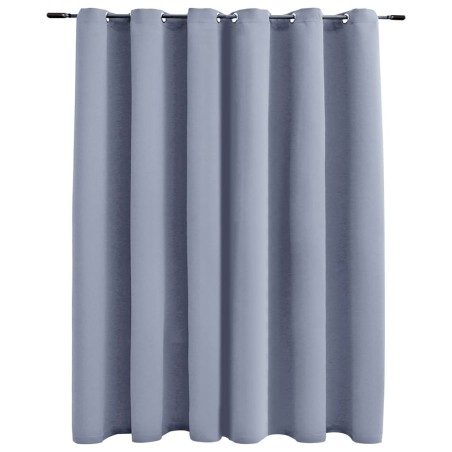 vidaXL Verdunkelungsvorhang mit Metallösen Grau 290 x 245 cm