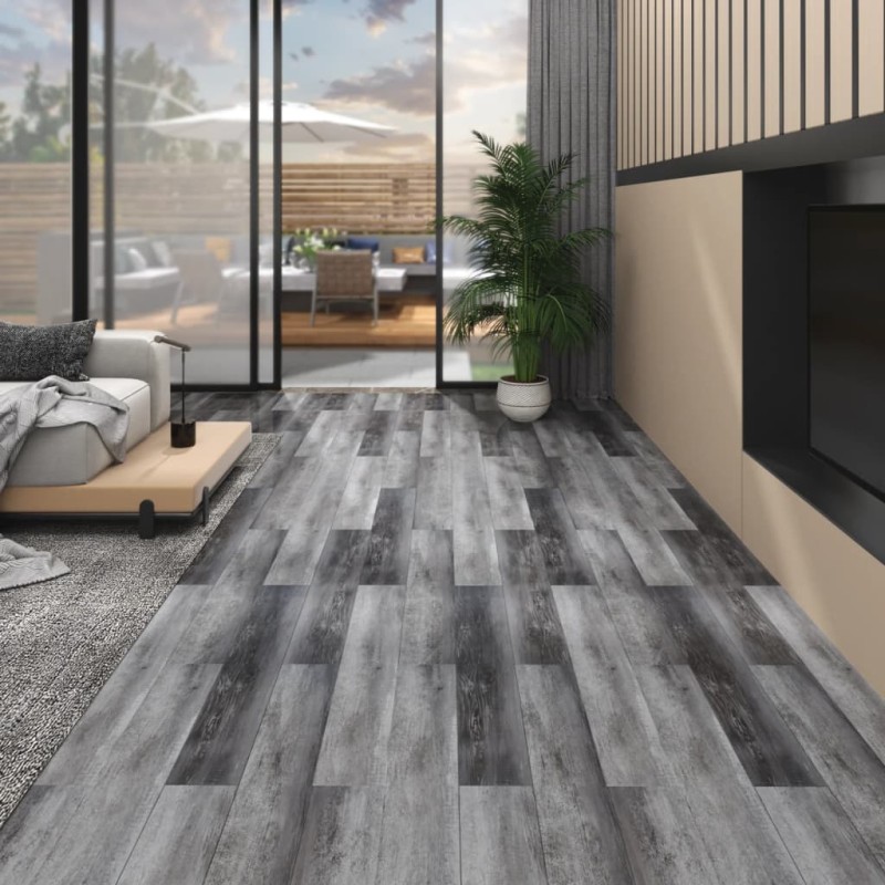 vidaXL PVC-Laminat Nicht Selbstklebend 4,46 m² 3 mm Glänzend Grau vidaXL PVC-Laminat Nicht Selbstklebend 4,46 m² 3 mm Glänzend Grau