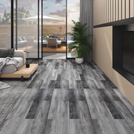 vidaXL PVC-Laminat Nicht Selbstklebend 4,46 m² 3 mm Glänzend Grau