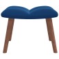 Schaukelstuhl mit Hocker Samt Blau Schaukelstuhl mit Hocker Samt Blau
