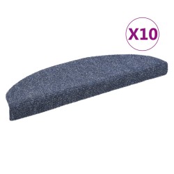 vidaXL Selbstklebende Treppenmatten 10 Stk. Blau 65x21x4cm Nadelvlies