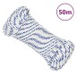 vidaXL Bootsseil Weiß 4 mm 50 m Polypropylen vidaXL Bootsseil Weiß 4 mm 50 m Polypropylen