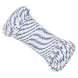vidaXL Bootsseil Weiß 4 mm 250 m Polypropylen