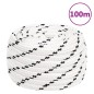 vidaXL Bootsseil Geflochten Weiß 20 mmx100 m Polyester vidaXL Bootsseil Geflochten Weiß 20 mmx100 m Polyester