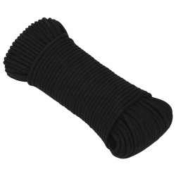 vidaXL Arbeitsseil Schwarz 3 mm 100 m Polyester
