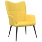 Relaxsessel mit Hocker Senfgelb Stoff Relaxsessel mit Hocker Senfgelb Stoff
