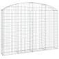 vidaXL Gabione mit Hochbogen 200x30x140/160 cm Verzinktes Eisen vidaXL Gabione mit Hochbogen 200x30x140/160 cm Verzinktes Eisen