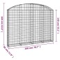 vidaXL Gabione mit Hochbogen 200x30x140/160 cm Verzinktes Eisen vidaXL Gabione mit Hochbogen 200x30x140/160 cm Verzinktes Eisen