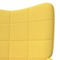 Relaxsessel mit Hocker Senfgelb Stoff Relaxsessel mit Hocker Senfgelb Stoff