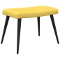 Relaxsessel mit Hocker Senfgelb Stoff Relaxsessel mit Hocker Senfgelb Stoff