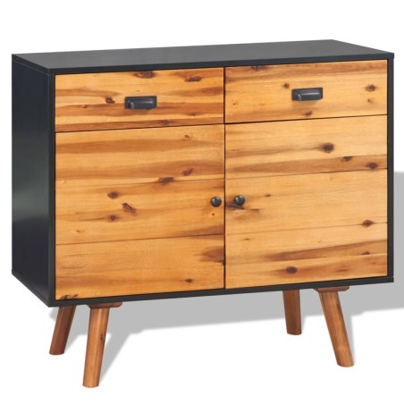 vidaXL Sideboard Akazienholz Massiv 90 x 33,5 x 83 cm