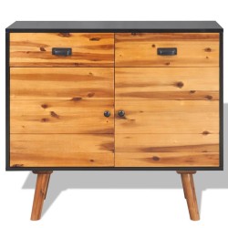 vidaXL Sideboard Akazienholz Massiv 90 x 33,5 x 83 cm
