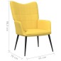 Relaxsessel mit Hocker Senfgelb Stoff Relaxsessel mit Hocker Senfgelb Stoff