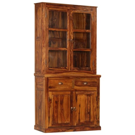 vidaXL Vitrinenschrank Massivholz 100 x 40 x 200 cm