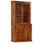 vidaXL Vitrinenschrank Massivholz 100 x 40 x 200 cm vidaXL Vitrinenschrank Massivholz 100 x 40 x 200 cm