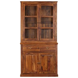 vidaXL Vitrinenschrank Massivholz 100 x 40 x 200 cm