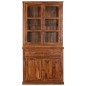 vidaXL Vitrinenschrank Massivholz 100 x 40 x 200 cm vidaXL Vitrinenschrank Massivholz 100 x 40 x 200 cm