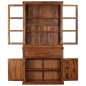 vidaXL Vitrinenschrank Massivholz 100 x 40 x 200 cm vidaXL Vitrinenschrank Massivholz 100 x 40 x 200 cm
