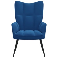 vidaXL Relaxsessel Blau Samt