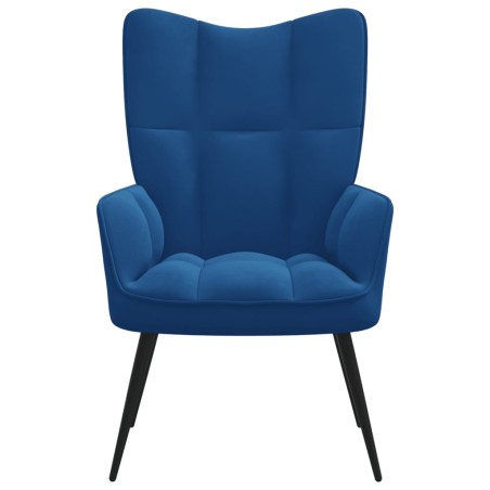 vidaXL Relaxsessel Blau Samt