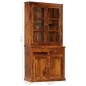 vidaXL Vitrinenschrank Massivholz 100 x 40 x 200 cm vidaXL Vitrinenschrank Massivholz 100 x 40 x 200 cm