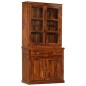 vidaXL Vitrinenschrank Massivholz 100 x 40 x 200 cm vidaXL Vitrinenschrank Massivholz 100 x 40 x 200 cm
