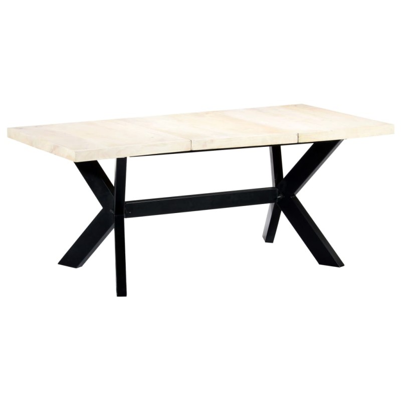 vidaXL Esstisch Weiß 180 x 90 x 75 cm Massivholz Mango vidaXL Esstisch Weiß 180 x 90 x 75 cm Massivholz Mango