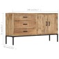 vidaXL Sideboard 140x35x75 cm Massivholz Mango vidaXL Sideboard 140x35x75 cm Massivholz Mango