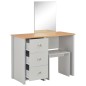 vidaXL Schminktisch mit Spiegel und Hocker Grau 104x45x131 cm vidaXL Schminktisch mit Spiegel und Hocker Grau 104x45x131 cm