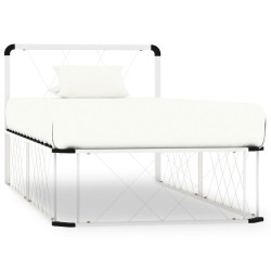 vidaXL Bettgestell Weiß Metall 100×200 cm