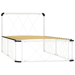 vidaXL Bettgestell Weiß Metall 100×200 cm