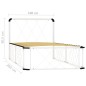 vidaXL Bettgestell Weiß Metall 100×200 cm vidaXL Bettgestell Weiß Metall 100×200 cm