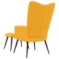 Relaxsessel mit Hocker Senfgelb Samt Relaxsessel mit Hocker Senfgelb Samt