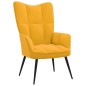 Relaxsessel mit Hocker Senfgelb Samt Relaxsessel mit Hocker Senfgelb Samt