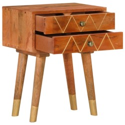 vidaXL Nachttisch 43×30×58 cm Massivholz Mango 