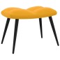 Relaxsessel mit Hocker Senfgelb Samt Relaxsessel mit Hocker Senfgelb Samt