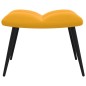 Relaxsessel mit Hocker Senfgelb Samt Relaxsessel mit Hocker Senfgelb Samt