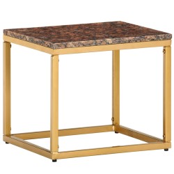 vidaXL Couchtisch Braun 40×40×35 cm Echtstein in Marmoroptik