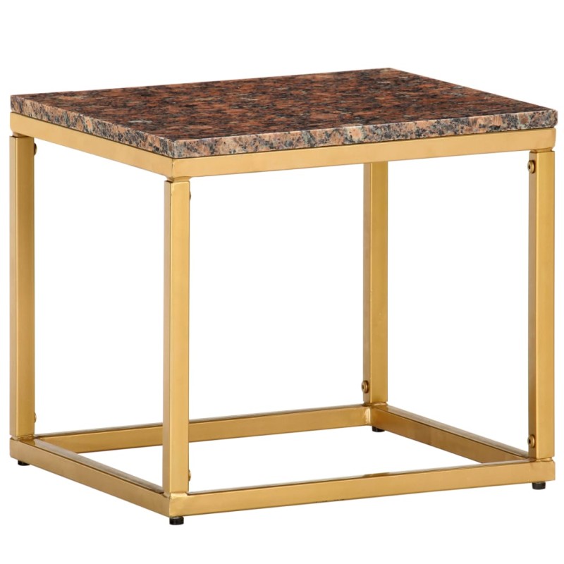 vidaXL Couchtisch Braun 40×40×35 cm Echtstein in Marmoroptik vidaXL Couchtisch Braun 40×40×35 cm Echtstein in Marmoroptik