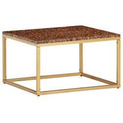 vidaXL Couchtisch Rot 60×60×35 cm Echtstein in Marmoroptik