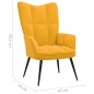 Relaxsessel mit Hocker Senfgelb Samt Relaxsessel mit Hocker Senfgelb Samt