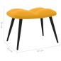 Relaxsessel mit Hocker Senfgelb Samt Relaxsessel mit Hocker Senfgelb Samt
