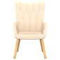 Relaxsessel mit Hocker Creme Stoff Relaxsessel mit Hocker Creme Stoff