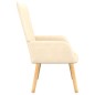 Relaxsessel mit Hocker Creme Stoff Relaxsessel mit Hocker Creme Stoff