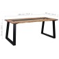 vidaXL Esstisch 180 x 90 x 75 cm Massivholz Akazie und Glas vidaXL Esstisch 180 x 90 x 75 cm Massivholz Akazie und Glas