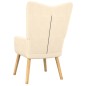 Relaxsessel mit Hocker Creme Stoff Relaxsessel mit Hocker Creme Stoff